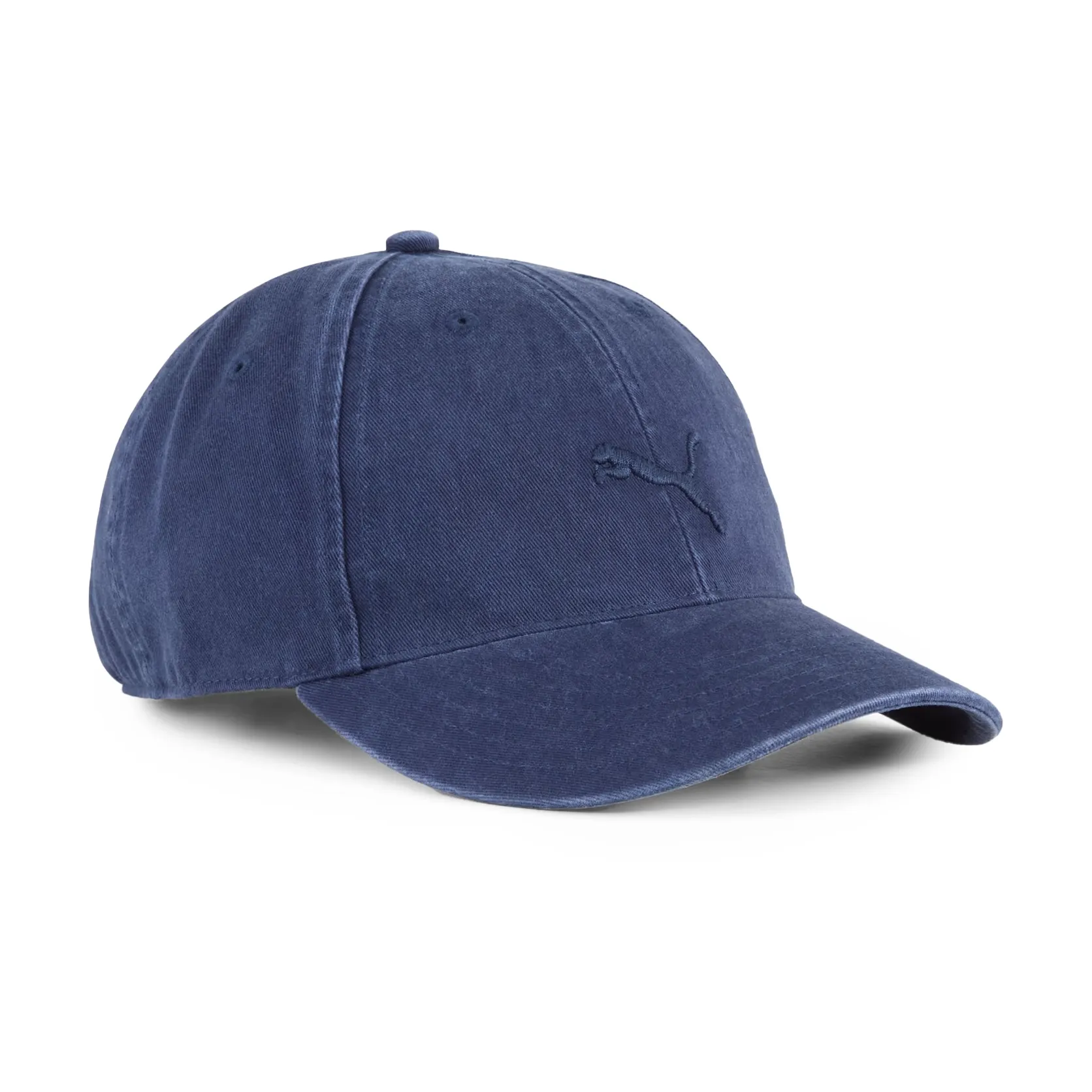 Boné Puma Premium ESS Classic navy em algodão visto de lado